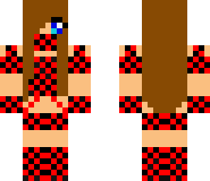 red and black checkered girl