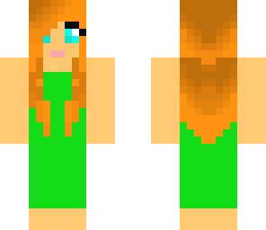 green dress