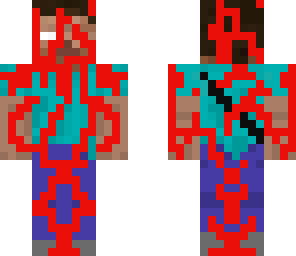 bloody herobrine with obsidian sword