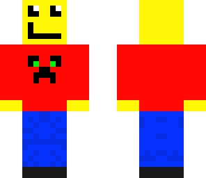 cartoony guy in jeans and jumper