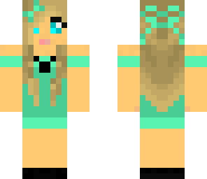 girl in teal dress