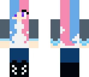 cotton candy haired girl