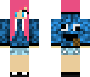 cookie monster hoodie girl skin
