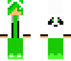 male panda costume green