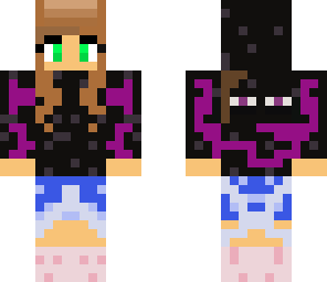 pretty enderman hoddie girl