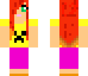 pretty girl with red and orange hair