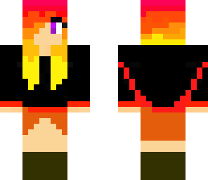 flaming girl