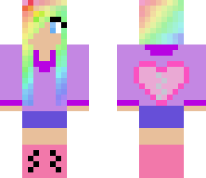 brokenhearted rainbow skin