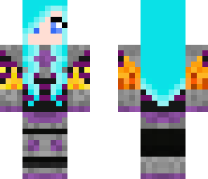 blue hair awesome girl