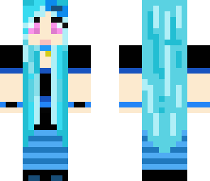 cute blue haired girl