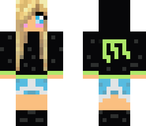 green monster hoddie girl