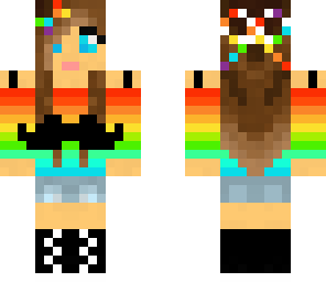 rainbow mustache girl