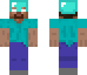 herobrine with diamond helmet