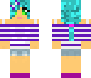 blue ponytail