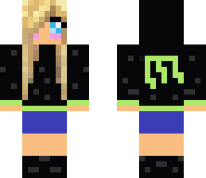 green monster hoddie girl edit