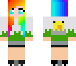 rainbow easter girl
