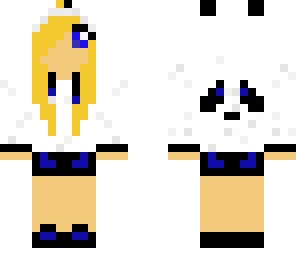 blond panda girl