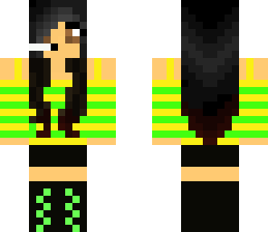 green and yellow gamer girl