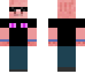 cool pig in enderman t