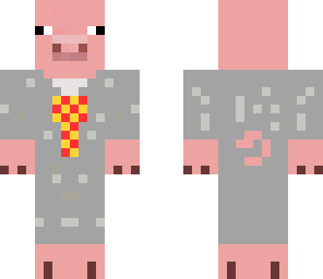 pig on a suit