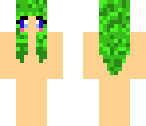 green haired girl base
