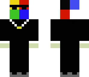rubix cube head in suit