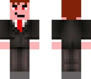 red guy in suit