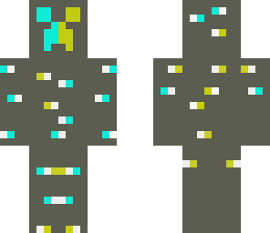 half diamond half gold ore creeper