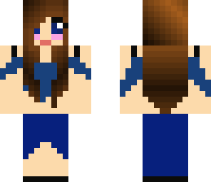 blue shy girl