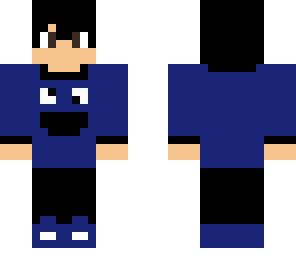 my new simple skin with extra hair and headphones