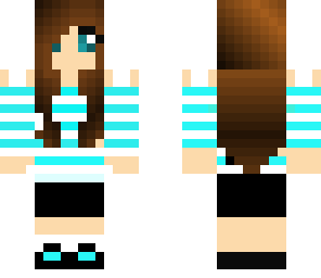 girl with blue stripes 