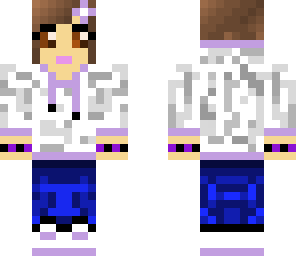 white-lavender hoodie girl skin