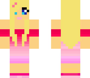 extended pink dress