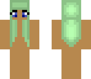 green hair girl hair template