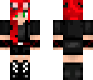 cute red hair goggles girl