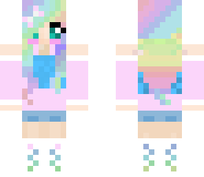 update pale rainbow hair