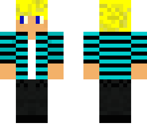 blonde guy striped