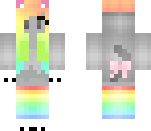 rainbow kitten girl