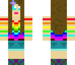 rainbow hippy girl