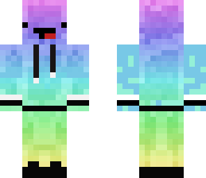 rainbow hoodie and headphones