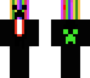 rainbow faced creeper in suit