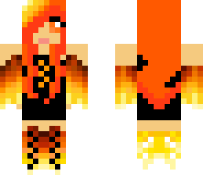 fire girl edited with fire hair