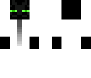 green ender man with headphones