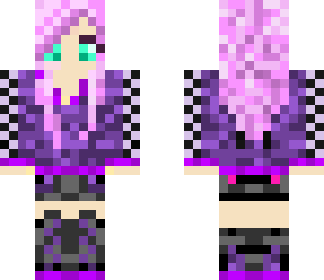 girl mixed purple