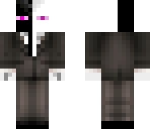 black and white enderman