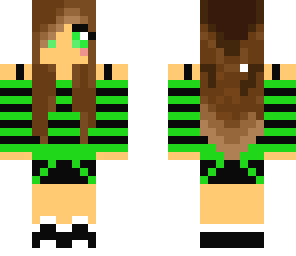 green girl with green eyes now