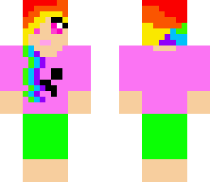 pretty rainbow haired girl