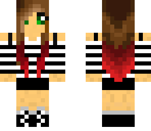 stripy red and brunette