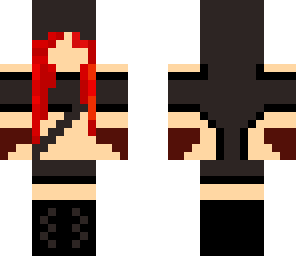 red haired demon girl