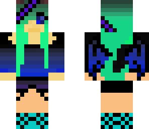 blue dragon girl shaded